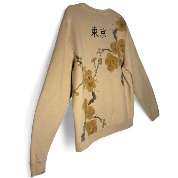 Blind Rooster Tokyo Silk Screened Cherry Blossom Crewneck Sweatshirt size L - Picture 6 of 9